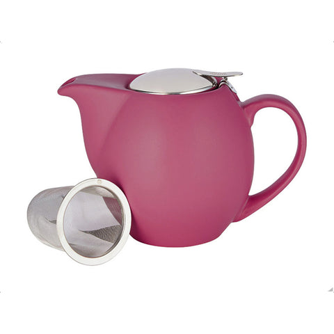 Teekanne "Pink", matt, beerenrot, Porzellan - 900ml