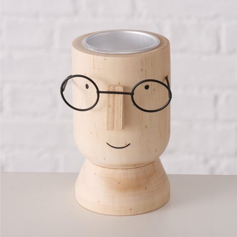 Teelichthalter Nerdy Deko - Kiefernholz - 2er Set