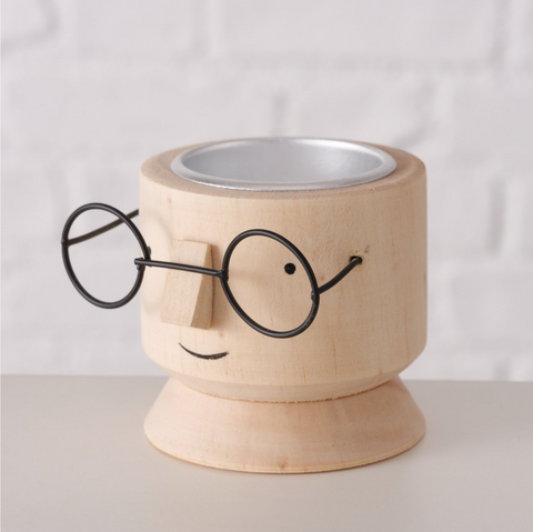 Teelichthalter Nerdy Deko - Kiefernholz - 2er Set