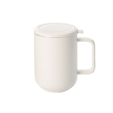Kräuterteetasse "White", weiß, New Bone China, mit Edelstahlsieb - 450ml