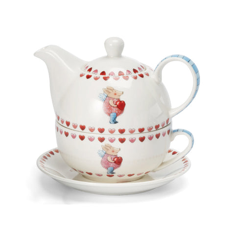 Tea for One Set "Schutzengel", New Bone China - Sammeledition