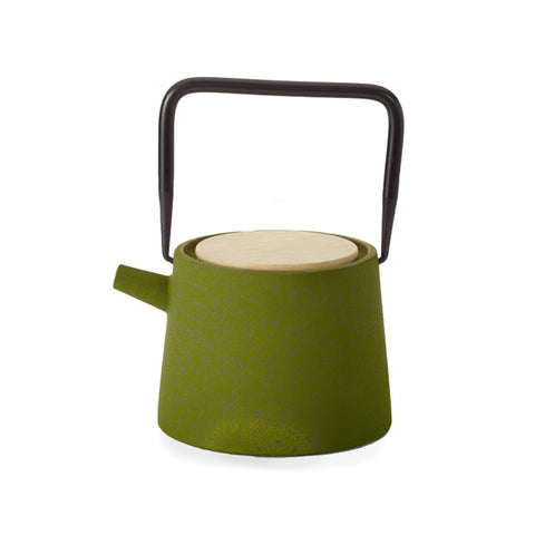 Teekanne "Luyang", olivgrün, Gusseisen mit Edelstahlfilter - 1000ml