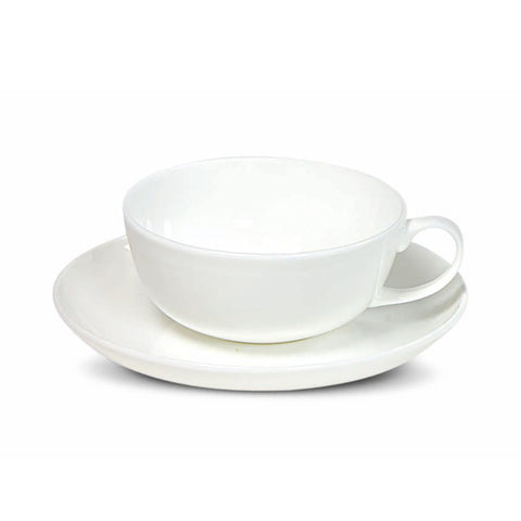 Teetasse und Untertasse "White" - Fine Bone China - 150ml - 4er Set