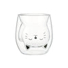 Doppelwandiges Glas "Sleeping Cat mit Pfötchen", hitzebeständig