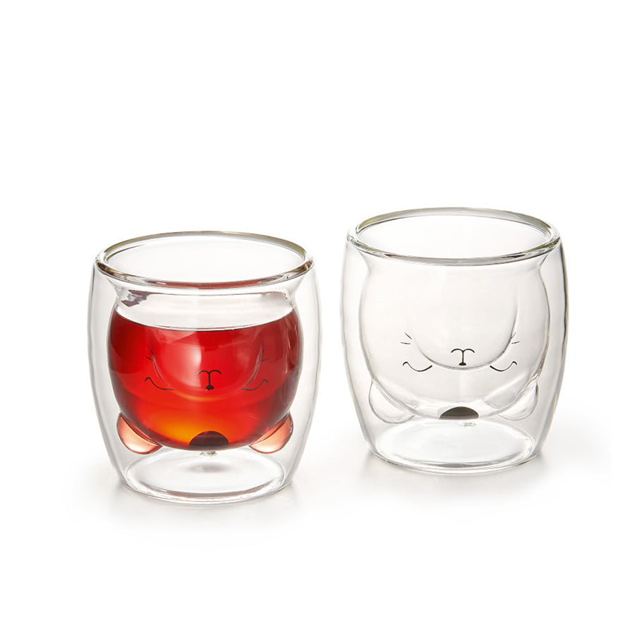 Doppelwandiges Glas "Nele", hitzebeständig - 180ml