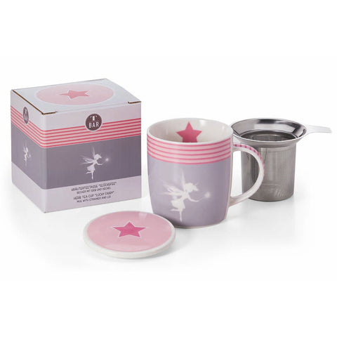Kräuterteetasse "Glücksfee", New Bone China, 3-tlg. in Geschenkbox - 320ml