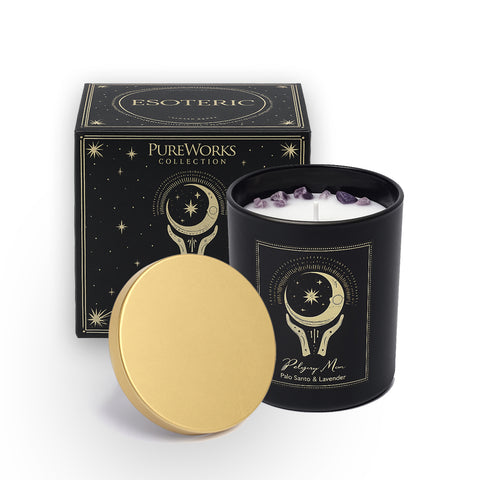 Manifestationskerze "Reinigender Mond" - im Glas mit Deckel