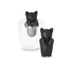 Tee-Ei "Katze Molly" schwarz - Silikonfigur mit Ablage