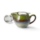 Teekanne "Mira", Steinzeug, Reactive Glaze, hellgrün, Edelstahlsieb - 500ml