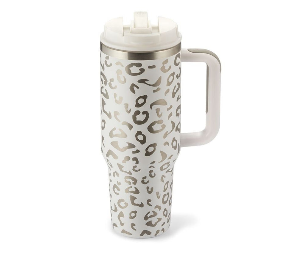 Becher To-Go "Lea", Cup Edelstahl inkl. Trinkhalm - 1,1l