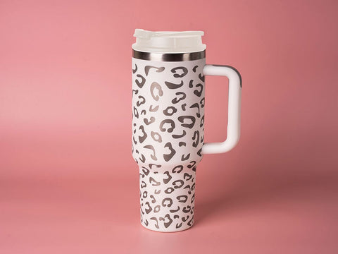 Becher To-Go "Lea", Cup Edelstahl inkl. Trinkhalm - 1,1l