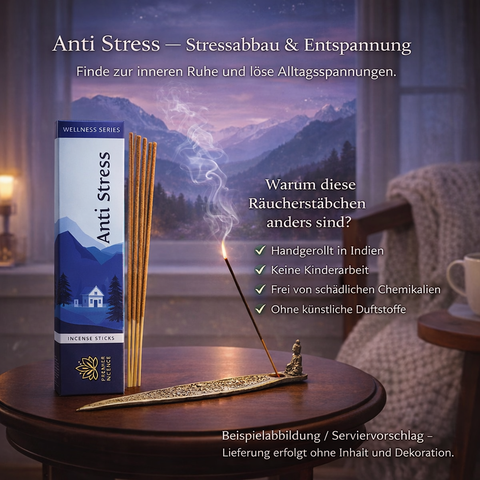 Räucherstäbchen "Anti Stress" - Stressabbau und Entspannung - 12St.