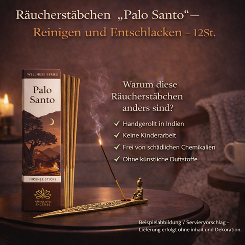 Räucherstäbchen "Palo Santo" - Reinigen und Entschlacken - 12St.