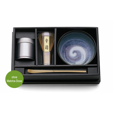 Japanisches Matcha-Set "Yuma" - mit Besen, Schale und Matchalöffel